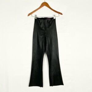Commando Faux Leather Flare Legging Size xl Black‎ Stretch Smoothing Crop
